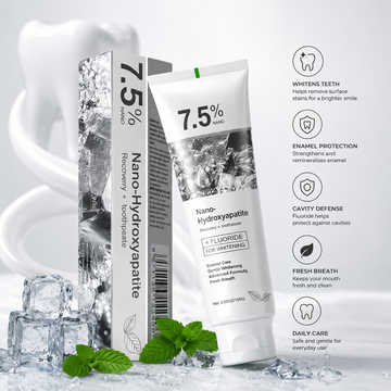 7.5% Nano Hydroxyapatite Fluoride Toothpaste for Teeth Whitening